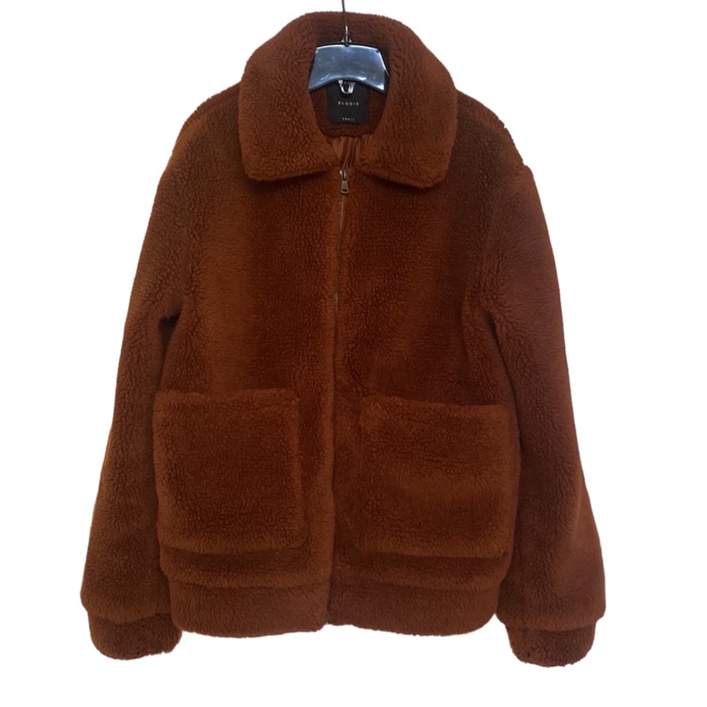 Nordstrom Eloide Cozy Soft Teddy Bear Coat Brown Size Small